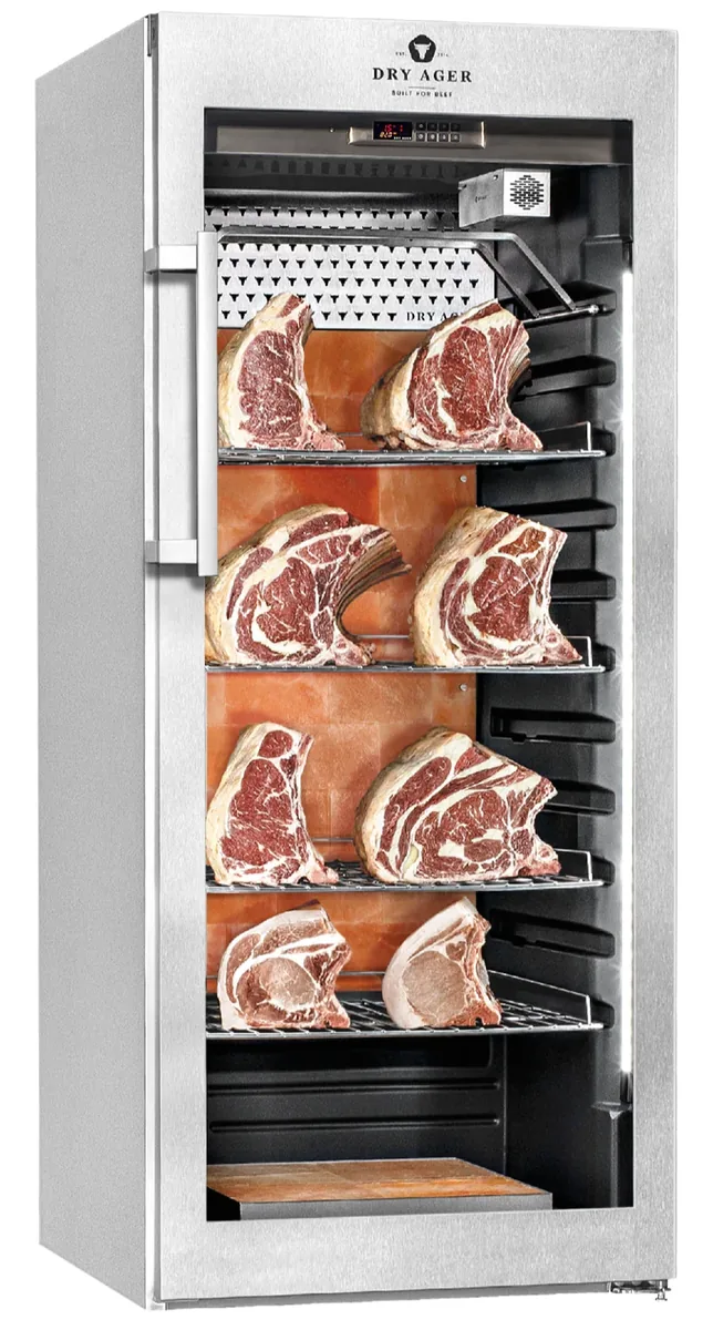 DRY AGER UX 1550 PRO S with UX LED-Salt Wall System dry-aging cabinet